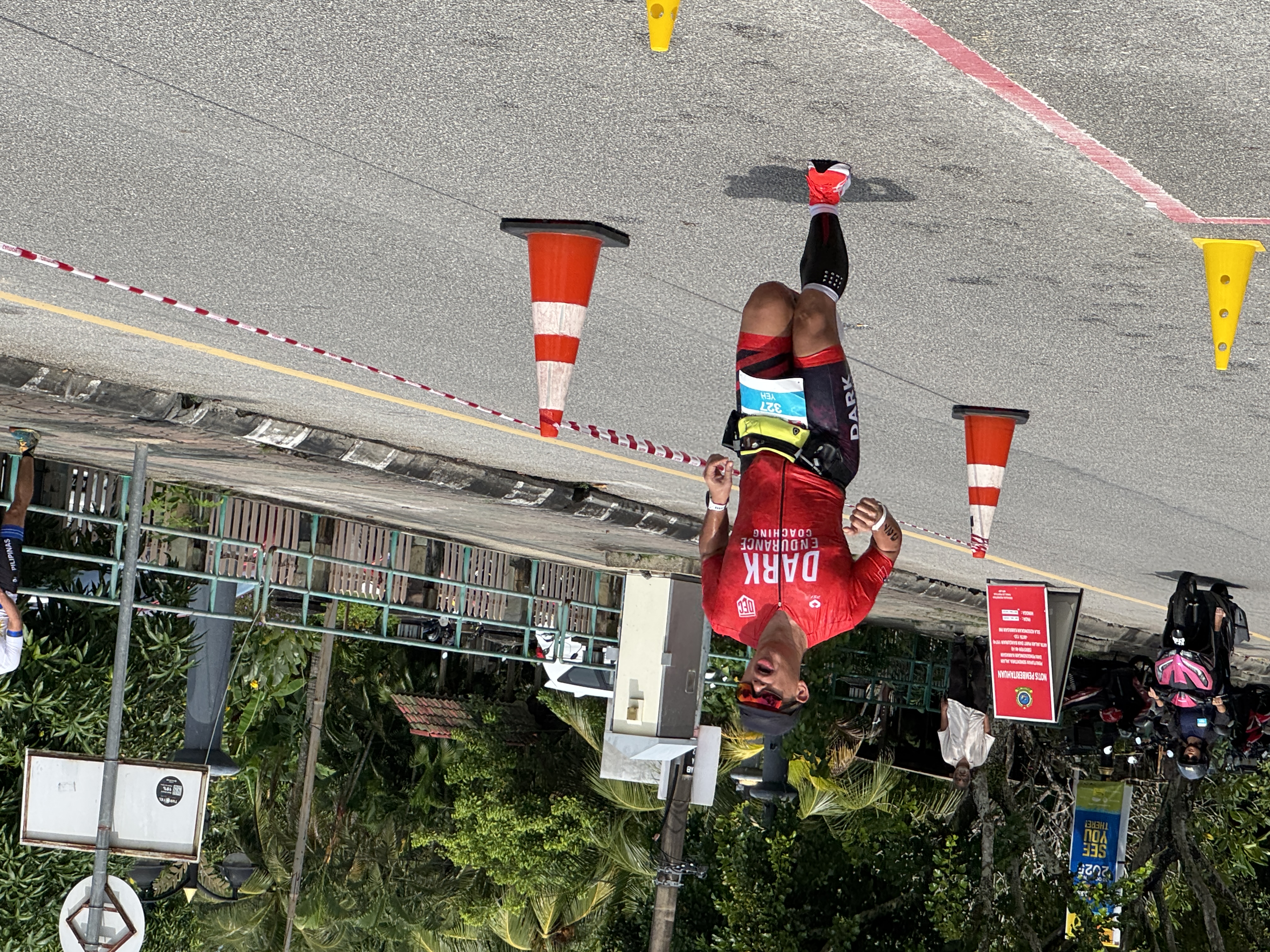Xiao Yeh on the run course at IRONMAN 70.3 Langkawi 2025